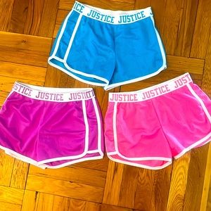 3 pair set of Justice Shorts